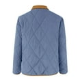 thumbnail image 5 of Women's Colorblock Quilted Jacket - Stylish Long Sleeve Coat w/Pockets, 5 of 8
