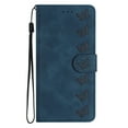 thumbnail image 3 of Wallet Case for iPhone 14, [2 Card Slots] [Kickstand] [Magnetic Clasp] Butterfly Pattern Premium PU Leather Flip Cover, Wrist Hand Strap TPU Shockproof Anti-Scratches Case, Blue, 3 of 10