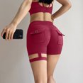 thumbnail image 6 of Scrunch Workout Shorts with Pockets Charm Gym Biker Shorts for Women High Waisted Booty Yoga in Breathable Fabric Hot Pink L, 6 of 6