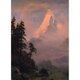 thumbnail image 2 of Albert Bierstadt 11x14 Gold Ornate Wood Frame and Double Matted Museum Art Print Titled - Sunrise on the Matterhorn (After 1875), 2 of 4