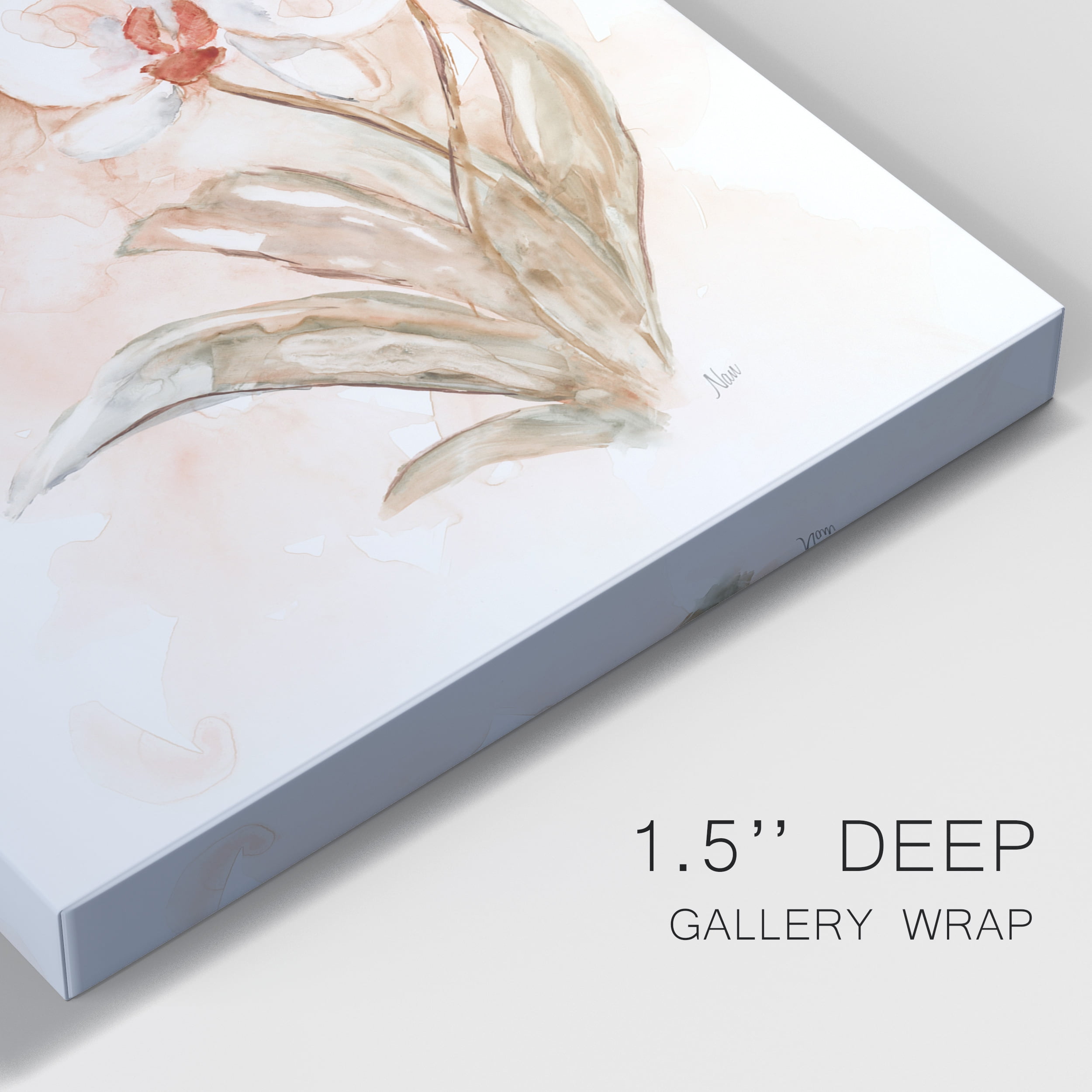 White and Coral Orchid II Premium Gallery Wrapped Canvas - Ready to Hang - 24 x 36
