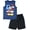 Navy/black, variant on Disney Mickey Mouse Toddler Boys American Flag Tank Top Mesh Shorts Red/Gray 2T