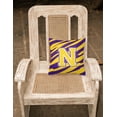 thumbnail image 2 of Caroline's Treasures CJ1022-NPW1414 Letter N Monogram - Tiger Stripe - Purple Gold Fabric Decorative Pillow, 14HX14W, multicolor, 2 of 2