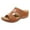 Brown, variant on Anuirheih Wedge Low Heel Slippers Sandals for Women Hollow Embroidery Flower Slip On Sandals with Arch Support, Casual Open Toe Sandals(Beige)