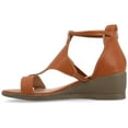 thumbnail image 3 of Journee Womens Trayle Wedge Back Heel Zip Sandals, Widths Available, 3 of 10