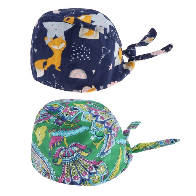 Gorros de trabajo Zulema 2PCS a prueba de polvo unisex Dibujos animados