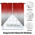 thumbnail image 3 of Swag Curtains Valances for Windows, Orange Grey Ocean Gradient Short Kitchen Window Curtains Over Sink, Abstract Modern Art Cafe Curtains Panel Set Of 2,Rod Pocket, 63 Inches Length, 3 of 8