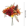 thumbnail image 3 of SLYNSHome Artificial Fall Pumpkin Floral Bouquet,Orange Faux Sunflower Maple Berry Flower Stems, Harvest Tabletop Arrangement For Thanksgiving Indoor Home Mantel Decor, 3 of 6
