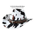 thumbnail image 7 of Byfri Unisex Wide Brim Western Cowboy Hat Adjustable Strap Outdoor Sun Hat 56-58cm, 7 of 7