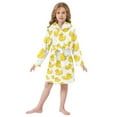 thumbnail image 6 of FORMRS Niños Bathrobe Unisex Hooded Robe Soft Plush Pajamas Sleepwear, Size 10-12T, Yellow Rubber Ducks, 6 of 7