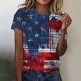 thumbnail image 2 of Otvok Womens Basic T Shirts Summer Independence Tops Short Sleeve Tees Comfy Casual Vacation Clothes, 2 of 6