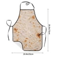 thumbnail image 2 of Pofeuu Tortilla Print Aprons with Pockets, Cute Aprons for Kitchen, Cooking, Server, Barber, Chef Apron, 2 of 7