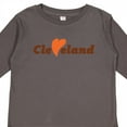thumbnail image 4 of Inktastic Cleveland Heart Solid Orange Boys or Girls Long Sleeve Toddler T-Shirt, 4 of 5