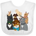 thumbnail image 3 of Inktastic Happy Dog Family Boys or Girls Baby Bib, 3 of 4