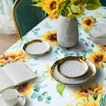 thumbnail image 2 of Sunflower Tablecloth, Fall SunflowerTablecover 60 x 102,Wrinkle Resistant Washable Floral Table Cloths,Perfect for Kitchen Dinner,Family Gathering,Holiday Dining Room Table,Picnic, 2 of 4