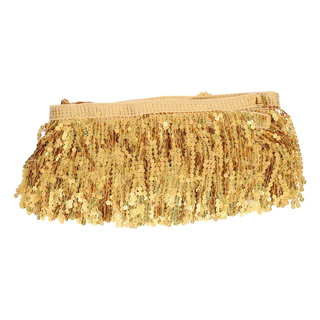 1 Set Sequin Sew-On Embellishments Tassel Trim For Artisans Dancers Stage Performance