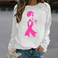 thumbnail image 2 of YABCSAZ Breast Cancer Shirts Tops for Women/Short Sleeve Shirts/Crewneck Shirt/Sweatshirt/Hoodie with Blessed Breast Cancer Pink Ribbon/Breast Cancer Awareness Breast Cancer Survivor Gifts for Women, 2 of 4