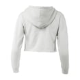 thumbnail image 3 of A2Y Women's Solid Cropped Cut Off Hooded Pullover Sweatshirt White L, 3 of 5