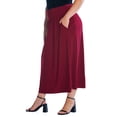 thumbnail image 2 of Plus Size Foldover A Line Pocket Maxi Skirt, 2 of 11