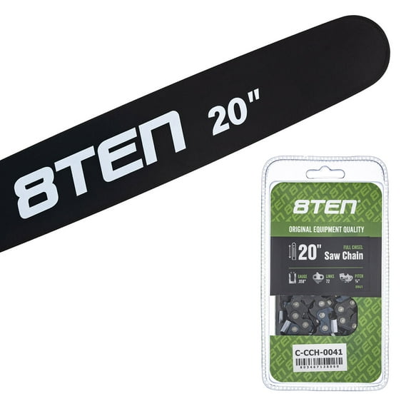 8TEN 20" Chainsaw Bar & Chain .058 3/8 72DL for Husqvarna Jonsered MK1010371