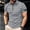 Gray, variant on Sakmal Polo Shirts for Men Breathable Zip Neck Short Sleeve Tshirts Plaid Dressy Casual Gray Shirts for Men L