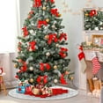thumbnail image 2 of FMSHPON Red Heart Building Blocks Xmas Christmas Tree Skirt Stand Mat for Holiday Party Decoration Indoor Outdoor 48 inches, 2 of 6