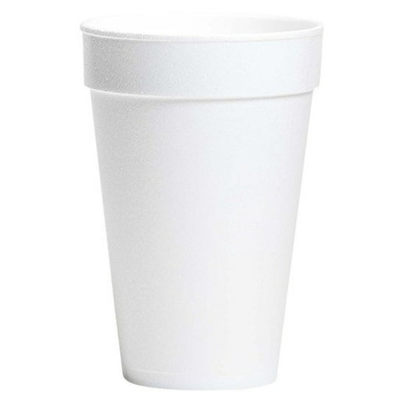 16C18 Foam Cups, 16 oz, White (20 Sleeves of 25 Cups)