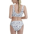 thumbnail image 3 of Picia World Travel2 Women's High Waisted Bikini Scoop Neck Swimsuit Two Pieces Bathing Suit-X-Large, 3 of 8
