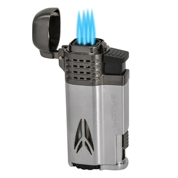 Lotus Lighter Defiant L65 Quad Jet Lighter w/ Cigar Punch