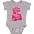 thumbnail image 3 of Inktastic Girls Rule, Boys Drool Girls Baby Bodysuit, 3 of 5