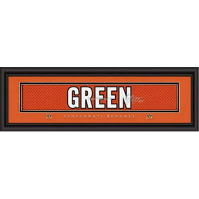 Cincinnati Bengals A.J. Impression Verte - Signature 8"x24 Pouces