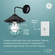 GE LED+ Dusk to Dawn LED Light Bulbs, 60 Watt, Soft White, Candle Bulbs, Small Base, 2pk