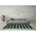 thumbnail image 3 of Ahgly Company Indoor Square Abstract Light Blue Modern Area Rugs, 4' Square, 3 of 4