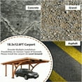 thumbnail image 4 of Beneouya 18.3x12.6x7.7ft Heavy-Duty Wood Carport with Steel Roof for Driveway Shelter, 4 of 9