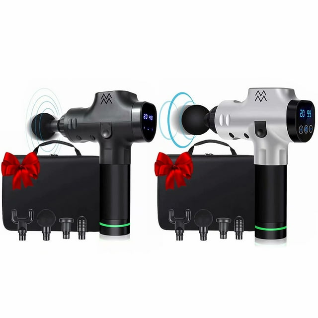 Deep Tissue Percussion Muscle Massage Gun Handheld Neck, Back, Arms, Thighs, Calves|Portable Massaging Gun Xmas Gift for Man Womens(Smart touch screen)