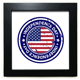 thumbnail image 1 of Usa el día de la independencia bandera matasellos Mesa de pared con marco cuadrado negro, 1 of 4