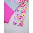 thumbnail image 6 of iEFiEL Kids Big Little Girls One-piece Swimsuit Zippered Rash Guard Bathing Suit Pink Hearts 12, 6 of 7