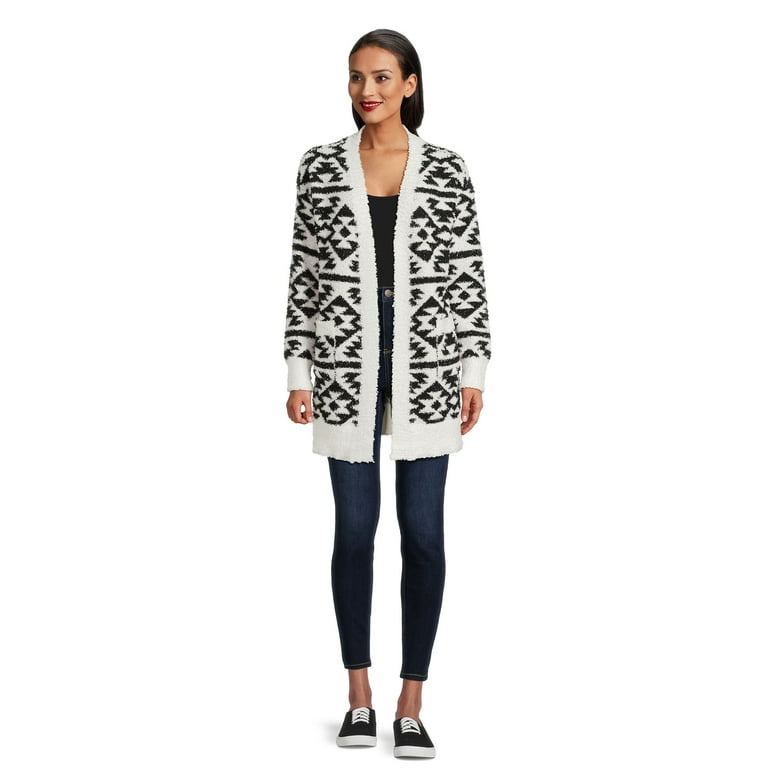 Time and Tru Women's Duster Cardigan Sweater, Midweight, Sizes XS