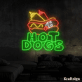 thumbnail image 4 of Craftnamesign Hotdogs Neon Sign,Fast Food Shop LED Sign,Hotdog Shop Decor, 4 of 4