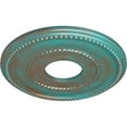 thumbnail image 3 of Ekena Millwork 12 1/8"OD x 3 5/8"ID x 3/4"P Valeriano Ceiling Medallion (Fits Canopies up to 6 1/4"), Hand-Painted Copper Green Patina, 3 of 6