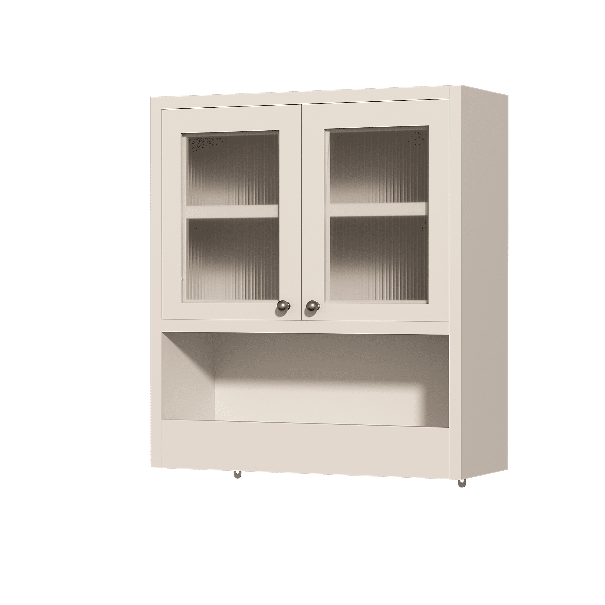 Mintazer Farmhouse Bathroom Medicine Cabinet with Adjustable Shelves, 2 Doors Wall Cabinet over The Toilet Storage, White