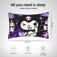thumbnail image 4 of Funda de almohada rectangular Melody Kuromi, suave y acogedora, con cremallera oculta, para cama, sofá, decoración del hogar, 20 x 30 pulgadas, 4 of 8
