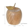 thumbnail image 3 of Maison Concepts Mango Wood Decorative Apple (Brown) 2.75" X 2.75" X 3.75", 3 of 3