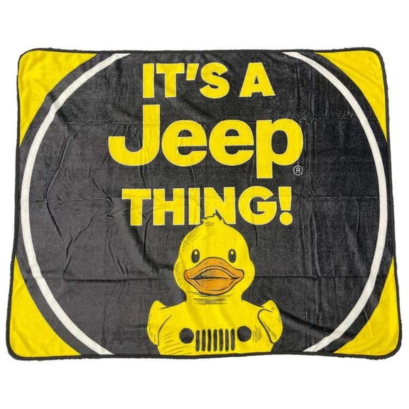 It's a Jeep Thing Duck Fleece Throw Blanket