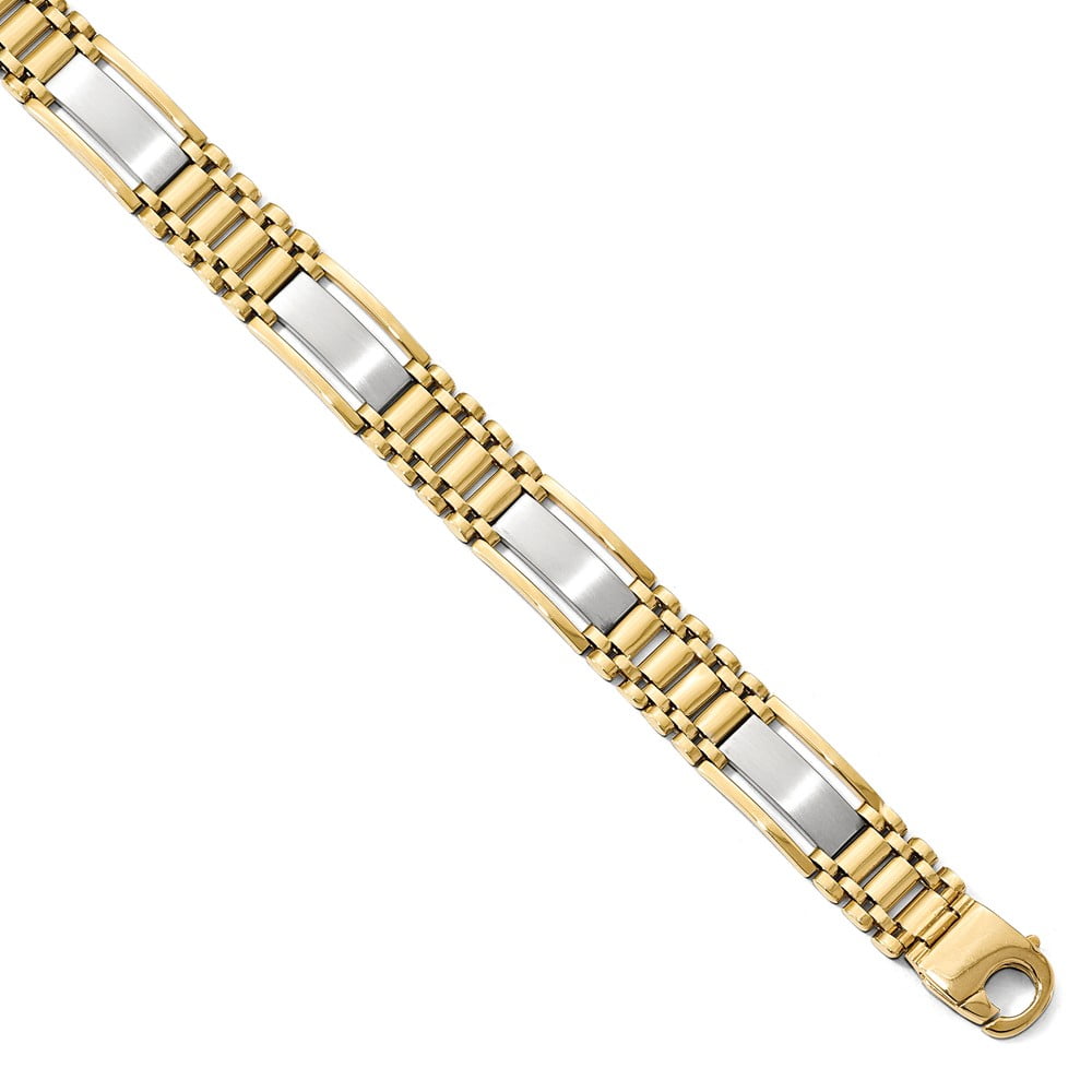 Two tone gold bracelet mens Clearance