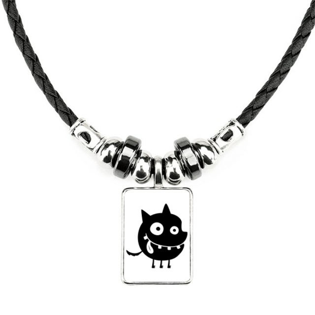 universo y monstruo alienígena collar a mano colgante de cuerda de cuero Unbranded M
