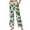 Cow Print Green White, variant on Cow Diamond Print Beige Women’s Palazzo Trousers Pants Drawstring High Waist Wide Leg Daily Trousers Comfy Elastic Flowy Slacks with Pockets, XXL
