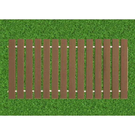 Furniture Barn USA® 2 Ft. Wide Roll-up Garden Walkway EverGrain® Decking - Brown Weatherwood - 6 Ft. Length