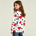 thumbnail image 6 of Kids Sweatshirts Valentine's Day Heart Prined Crewveck Sweatshirt Fall Winter Long Sleeve Pullover Tops Size 1-15, 6 of 7