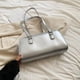 thumbnail image 5 of Bolso Hombro Mujer PU Chic Hobo Bag Color Sólido Elegante Fiesta (Plata), 5 of 6